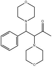 3,4-Di(4-morpholinyl)-4-phenyl-2-butanone Struktur