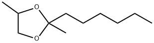 2-hexyl-2,4-dimethyl-1,3-dioxolane Struktur