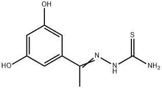 Hydrazinecarbothioamide, 2-[1-(3,5-dihydroxyphenyl)ethylidene]- (9CI) Struktur