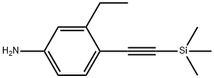 Benzenamine, 3-ethyl-4-[(trimethylsilyl)ethynyl]- (9CI) Struktur