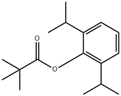 2,2-Dimethylpropanoic acid 2,6-di(isopropyl)phenyl ester Struktur