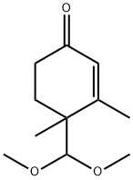 4-(Dimethoxymethyl)-3,4-dimethyl-2-cyclohexen-1-one Struktur