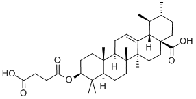 Urs-12-en-28-oic  acid,3-(3-carboxy-1-oxopropoxy)-,(3b)-  (9CI) Struktur