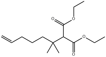 2-(1,1-Dimethyl-5-hexenyl)propanedioic acid diethyl ester Struktur