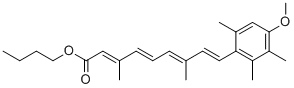 (2E,4E,6E,8E)-9-(4-METHOXY-2,3,6-TRIMETHYL-PHENYL)-3,7-DIMETHYL-NONA-2,4,6,8-TETRAENOIC ACID BUTYL ESTER Struktur