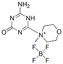 4-(6-amino-1,4-dihydro-4-oxo-1,3,5-triazin-2-yl)-4-methylmorpholinium tetrafluoroborate Struktur