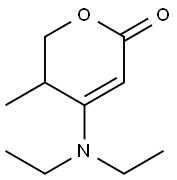 4-(Diethylamino)-5,6-dihydro-5-methyl-2H-pyran-2-one Struktur