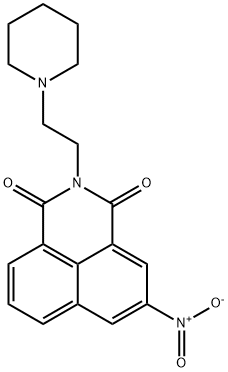 2-(2-Piperidinoethyl)-5-nitro-1H-benzo[de]isoquinoline-1,3(2H)-dione Struktur