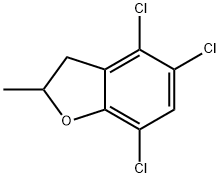 4,5,7-Trichloro-2,3-dihydro-2-methylbenzofuran Struktur