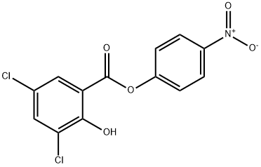 Benzoicacid, 2-hydroxy-,3,5-dichloro-, 4-nitrophenyl ester Struktur