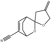 4,5-Dihydro-4-methylenespiro[furan-2(3H),3'-[2]oxabicyclo[2.2.2]oct[5]ene]-6'-carbonitrile Struktur