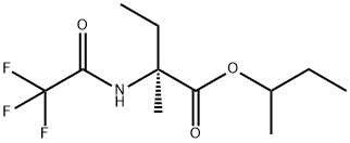 N-(Trifluoroacetyl)-D-isovaline 1-methylpropyl ester Struktur