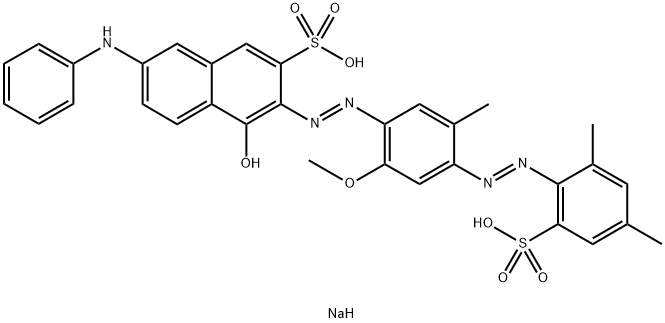 Dinatrium-7-anilino-3-[[4-[(2,4-dimethyl-6-sulfonatophenyl)azo]-6-methoxy-m-tolyl]azo]-4-hydroxynaphthalin-2-sulfonat