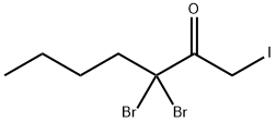 3,3-Dibromo-1-iodo-2-heptanone Struktur