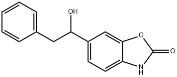 6-(1-Hydroxy-2-phenylethyl)benzoxazol-2(3H)-one Struktur