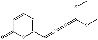 6-[4,4-Bis(methylthio)-1,2,3-butanetrien-1-yl]-2H-pyran-2-one Struktur