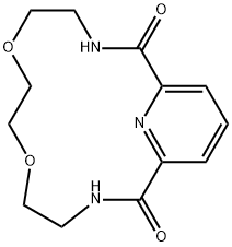 6,9-Dioxa-3,12,18-triazabicyclo[12.3.1]octadeca-1(18)14,16-triene-2,13-dione Struktur