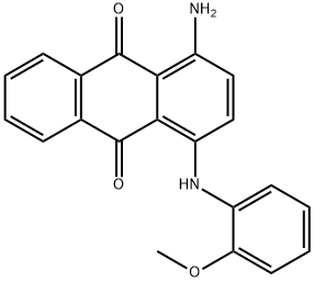 1-amino-4-[(2-methoxyphenyl)amino]anthraquinone Struktur