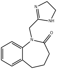 2,3,4,5-Tetrahydro-1-[(2-imidazolin-2-yl)methyl]-1H-1-benzazepin-2-one Struktur