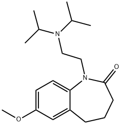 2,3,4,5-Tetrahydro-1-[2-(diisopropylamino)ethyl]-7-methoxy-1H-1-benzazepin-2-one Struktur