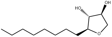 3,4-Furandiol, tetrahydro-2-octyl-, (2S,3R,4S)- (9CI) Struktur