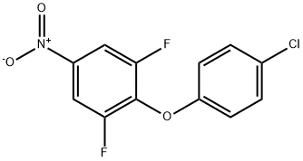 2-(4-chlorophenoxy)-1,3-difluoro-5-nitrobenzene Struktur