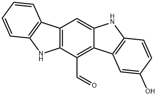 5,11-Dihydro-8-hydroxyindolo[3,2-b]carbazole-6-carboxaldehyde Struktur