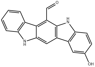 5,11-Dihydro-2-hydroxyindolo[3,2-b]carbazole-6-carboxaldehyde Struktur