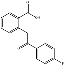 2-[2-Oxo-2-(4-fluorophenyl)ethyl]benzoic acid Struktur