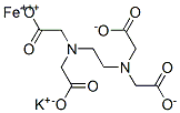 potassium [[N,N'-ethylenebis[N-(carboxymethyl)glycinato]](4-)-N,N',O,O',ON,ON']ferrate(1-) Struktur