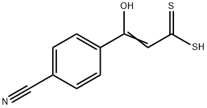 3-(4-Cyanophenyl)-3-hydroxypropenedithioic acid Struktur