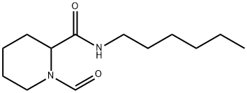 1-Formyl-N-hexyl-2-piperidinecarboxamide Struktur