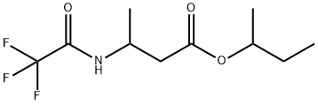 Butanoic acid, 3-[(trifluoroacetyl)amino]-, 1-methylpropyl ester Struktur