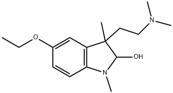 3-[2-(Dimethylamino)ethyl]-5-ethoxy-2,3-dihydro-1,3-dimethyl-1H-indol-2-ol Struktur