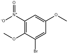 1-bromo-2,5-dimethoxy-3-nitrobenzene Struktur