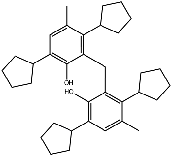 2,2'-methylenebis[3,6-dicyclopentyl-p-cresol] Struktur