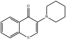 3-(1-Piperidinyl)-4H-1-benzothiopyran-4-one Struktur