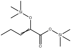 2-[(Trimethylsilyl)oxy]-2-pentenoic acid trimethylsilyl ester Struktur