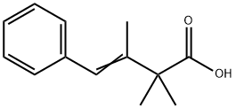 (E)-2,2,3-trimethyl-4-phenyl-but-3-enoic acid Struktur