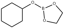 2-(Cyclohexyloxy)-1,3,2-dioxaborolane Struktur