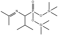 [2-Methyl-1-(isopropylideneamino)propyl]phosphonic acid bis(trimethylsilyl) ester Struktur