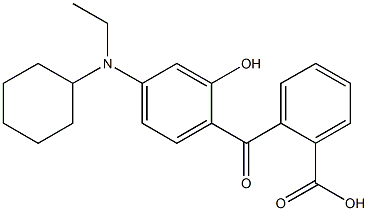 4-CYCLOHEXYLAMINO-N-ETHYL-2-HYDROXYBENZOPHENONE-2'-CARBOXYLIC ACID Struktur