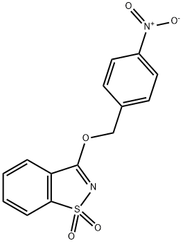 3-[(4-Nitrophenyl)methoxy]-1,2-benzisothiazole 1,1-dioxide Struktur