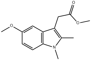 5-Methoxy-1,2-dimethyl-1H-indole-3-acetic acid methyl ester Struktur