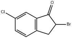 2-BROMO-6-CHLORO-2,3-DIHYDRO-1H-INDEN-1-ONE Struktur