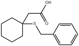 BETA-(S-BENZYL)MERCAPTO-BETA,BETA-CYCLOPENTAMETHYLENE PROPIONIC ACID Struktur