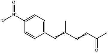 5-Methyl-6-(p-nitrophenyl)-3,5-hexadiene-2-one Struktur