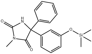 3-Methyl-5-phenyl-5-[3-[(trimethylsilyl)oxy]phenyl]-2,4-imidazolidinedione Struktur