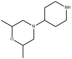 Morpholine, 2,6-dimethyl-4-(4-piperidinyl)- (9CI) Struktur