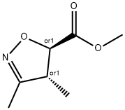 5-Isoxazolecarboxylicacid,4,5-dihydro-3,4-dimethyl-,methylester,(4R,5R)- Struktur